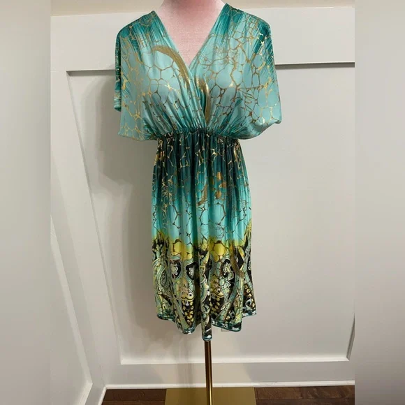 slim fit dress slacks Montage M2226 Brocade Strapless Cascade Dress